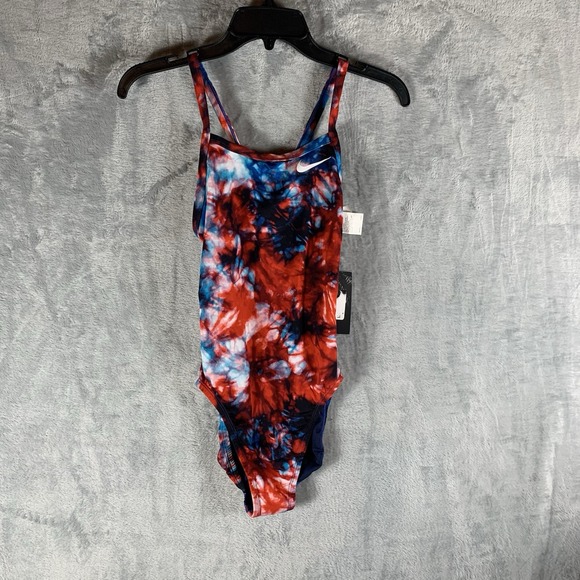 Nike Women's Swimsuit 30 One‎ Piece Hydrastrong Tie Dye Crossback Swim NWT - Picture 1 of 7
